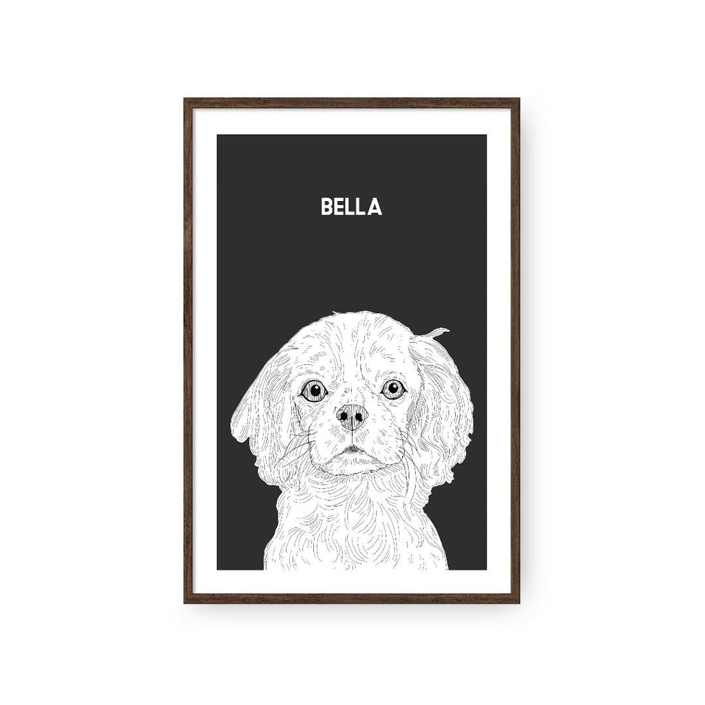 Illustrated Pet Portrait - Modern Pet Portrait