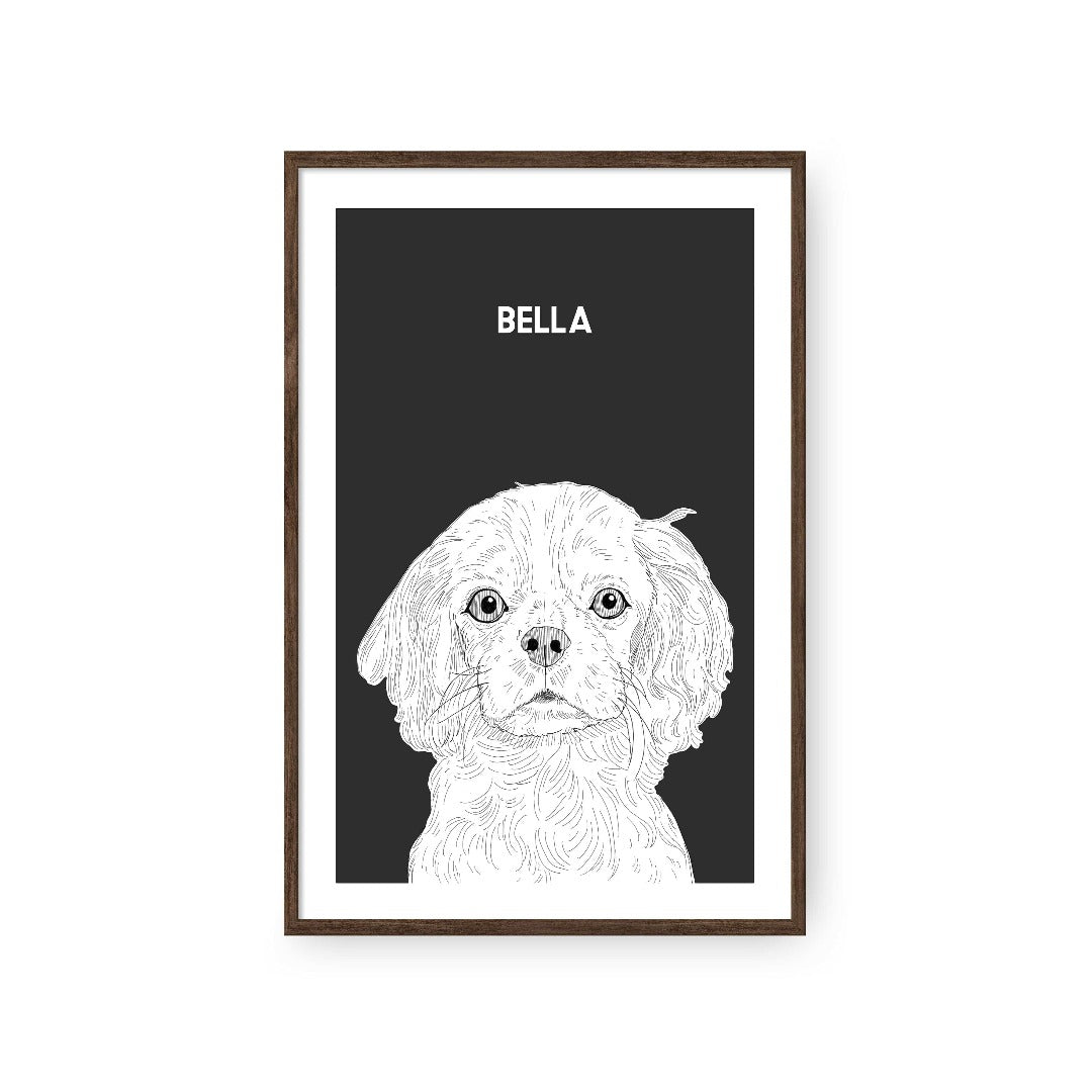 Illustrated Pet Portrait - Modern Pet Portrait
