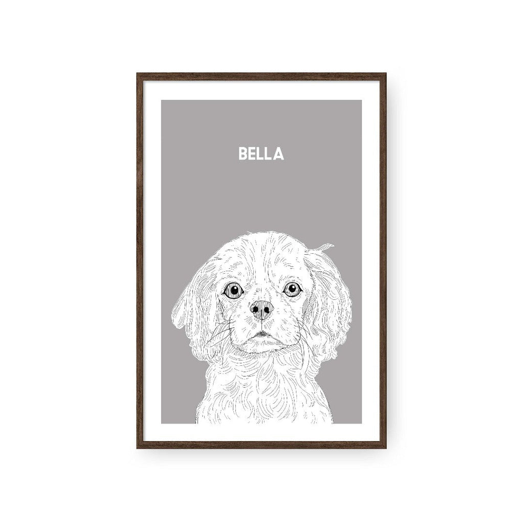Illustrated Pet Portrait - Modern Pet Portrait