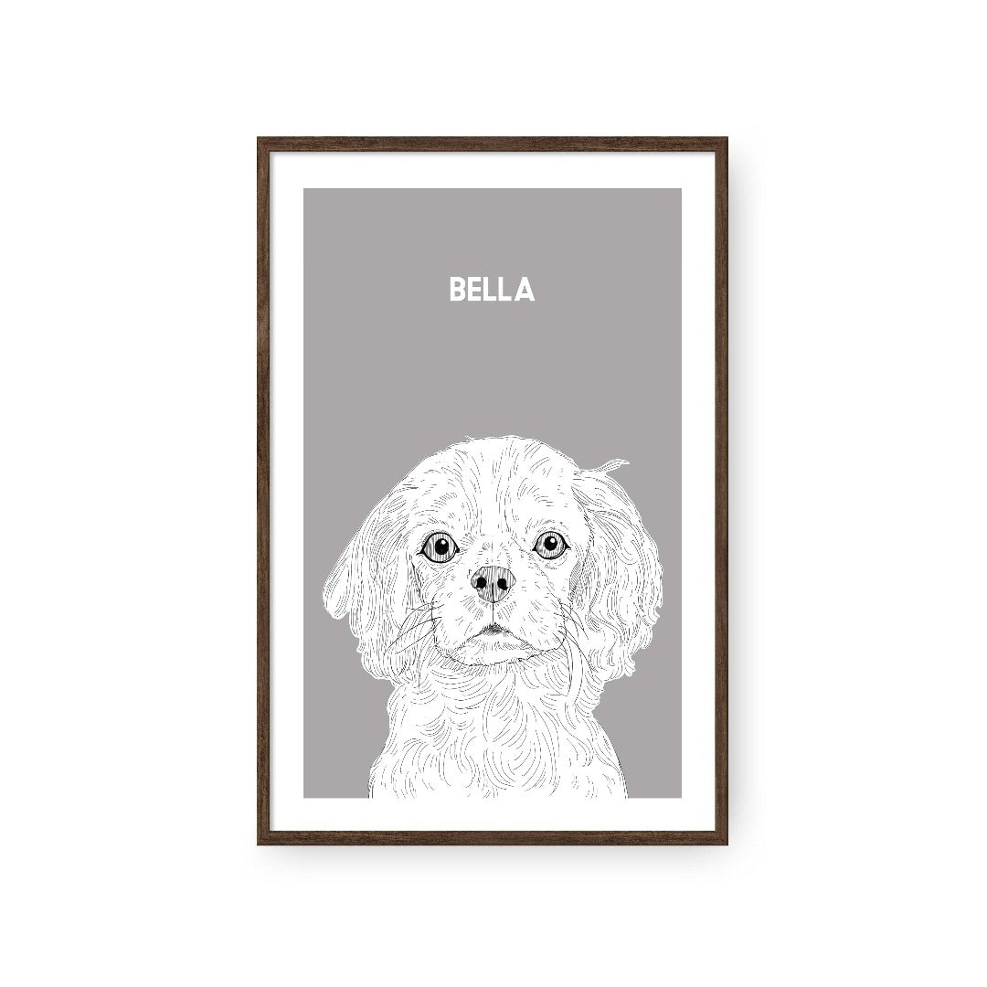Illustrated Pet Portrait - Modern Pet Portrait