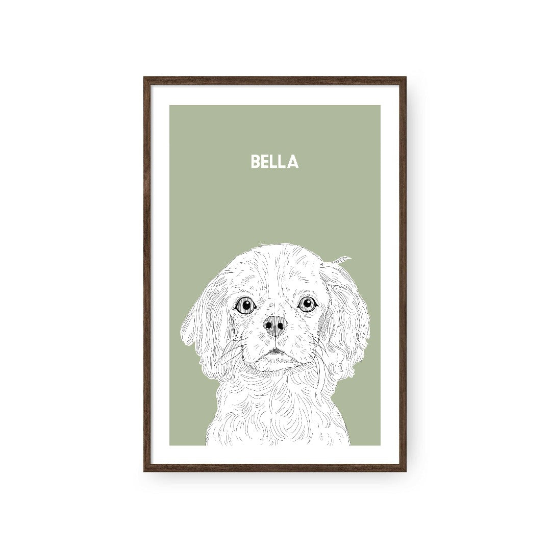 Illustrated Pet Portrait - Modern Pet Portrait