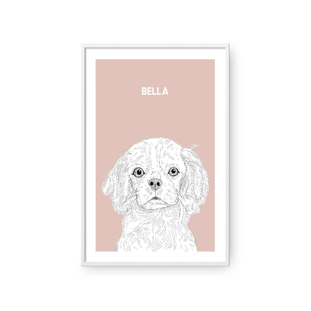 Illustrated Pet Portrait - Modern Pet Portrait