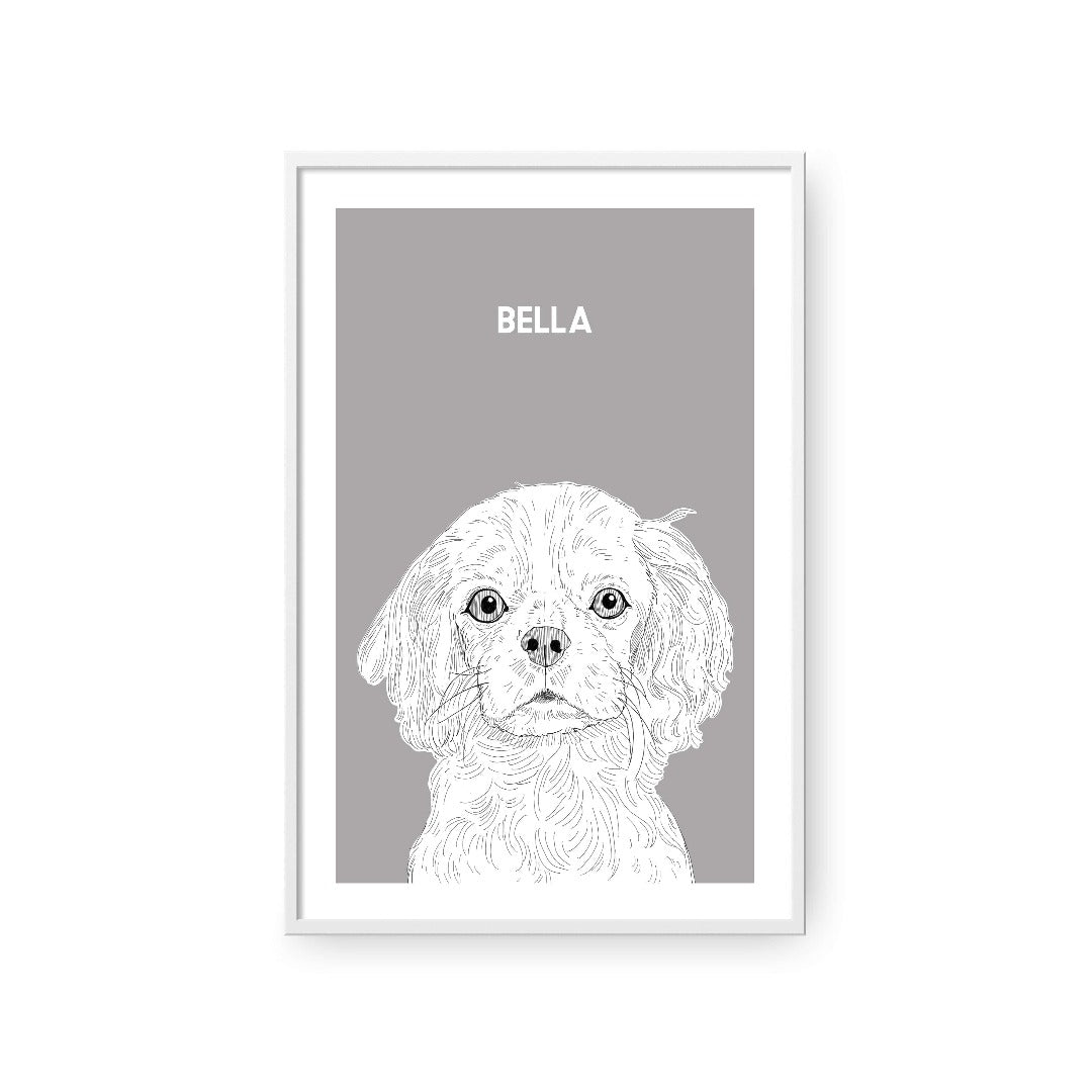 Illustrated Pet Portrait - Modern Pet Portrait