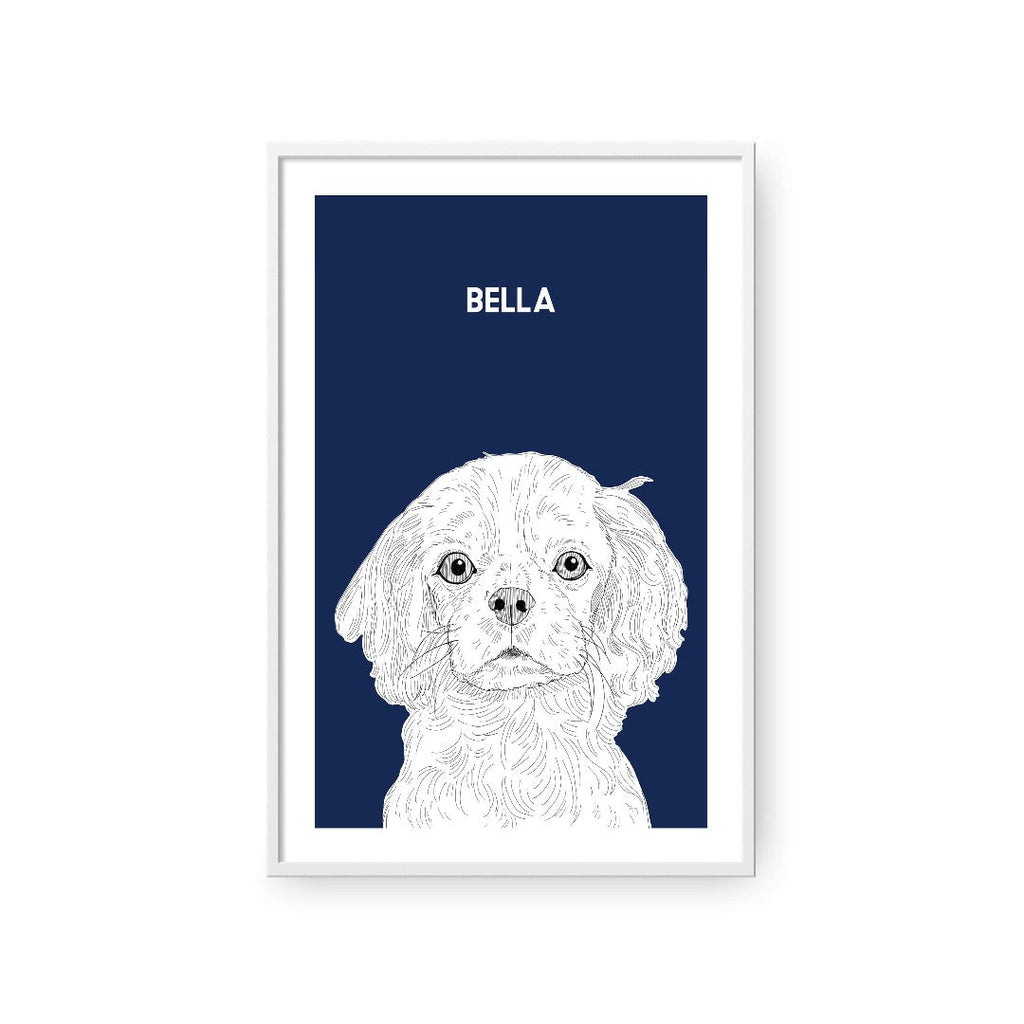 Illustrated Pet Portrait - Modern Pet Portrait