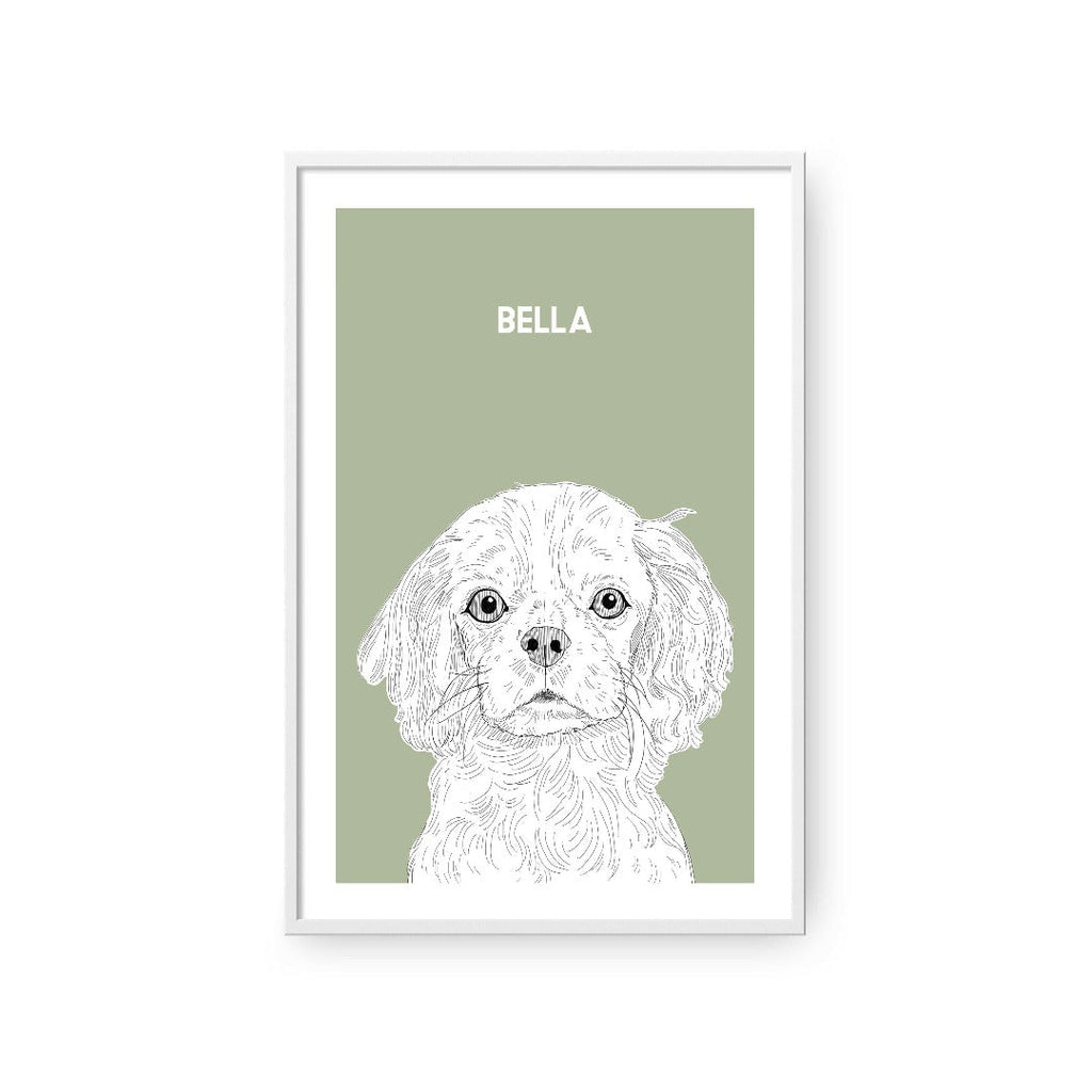 Illustrated Pet Portrait - Modern Pet Portrait