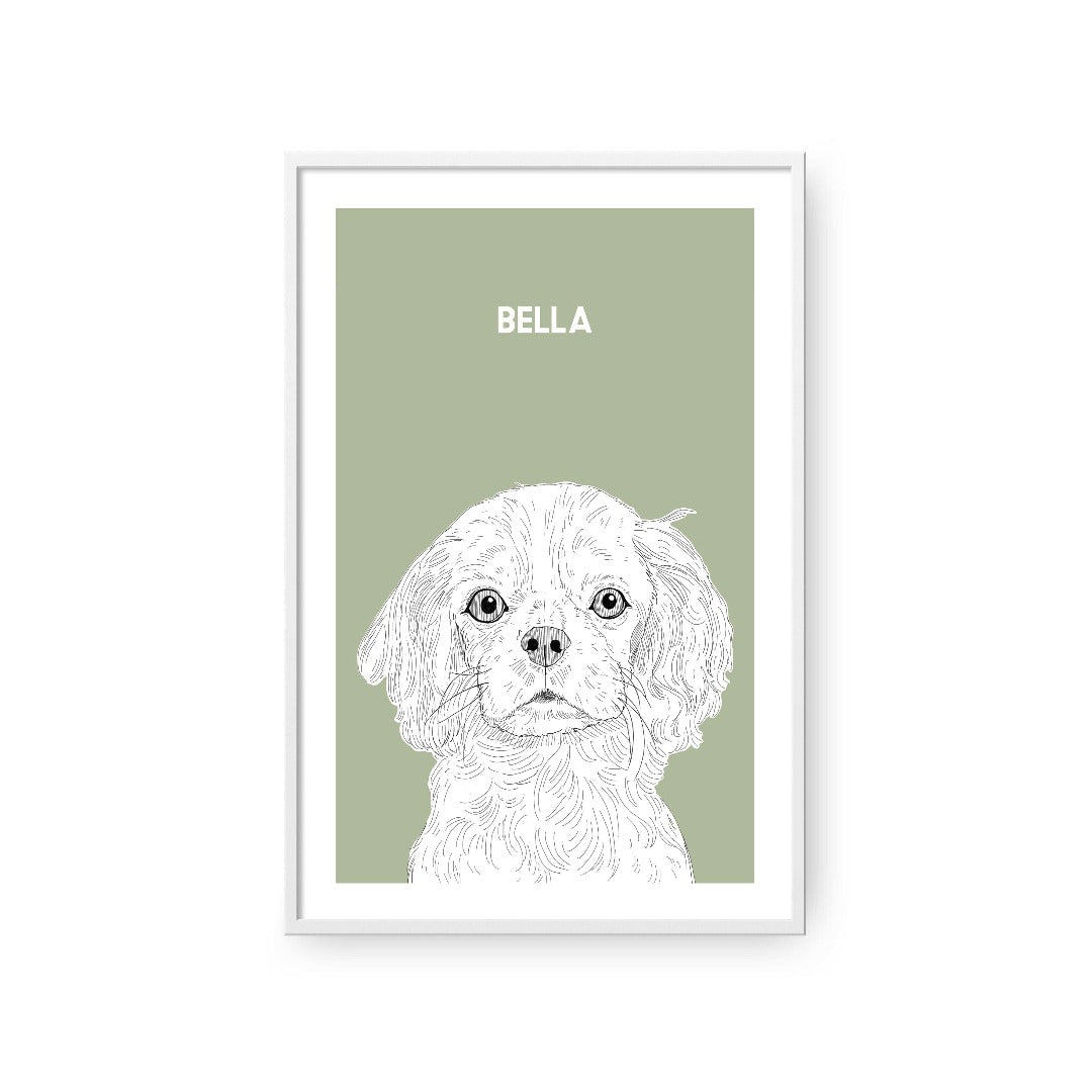 Illustrated Pet Portrait - Modern Pet Portrait