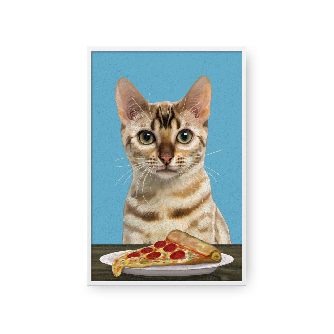Pet with Pizza  - Custom Pet Poster