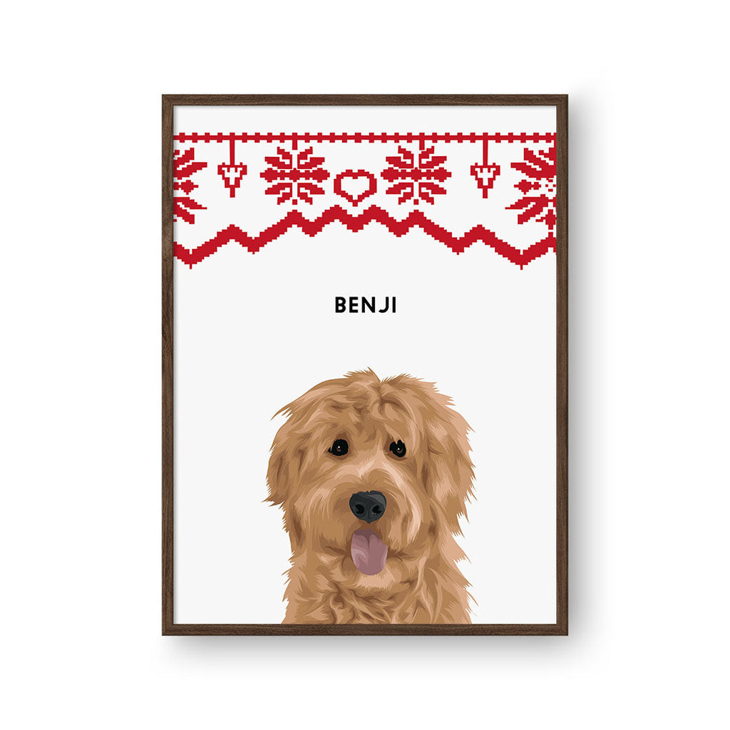 Christmas Pet Portrait - Modern Pet Portrait