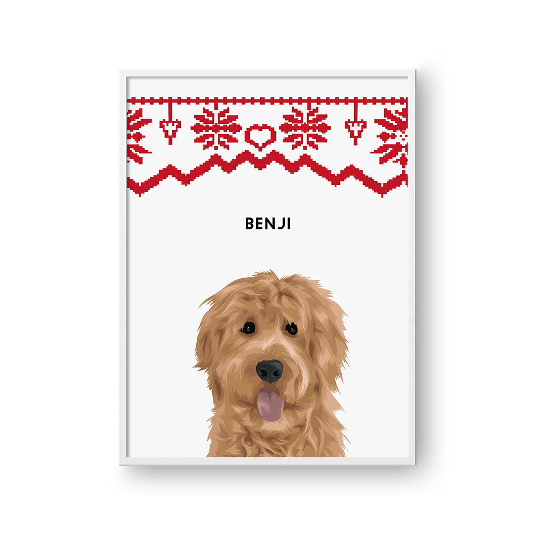 Christmas Pet Portrait - Modern Pet Portrait