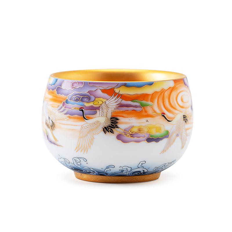 Colorful Cranes——TeaCup