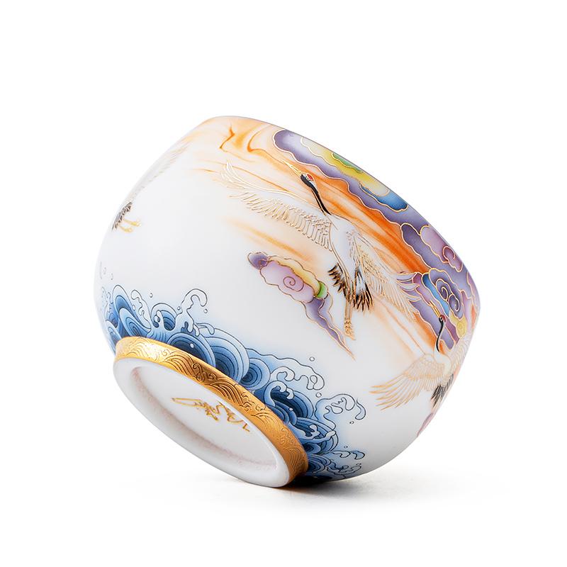 Colorful Cranes——TeaCup
