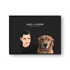 Dad and Pet Together - Modern Pet Owner Portrait