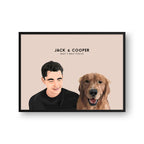 Dad and Pet Together - Modern Pet Owner Portrait