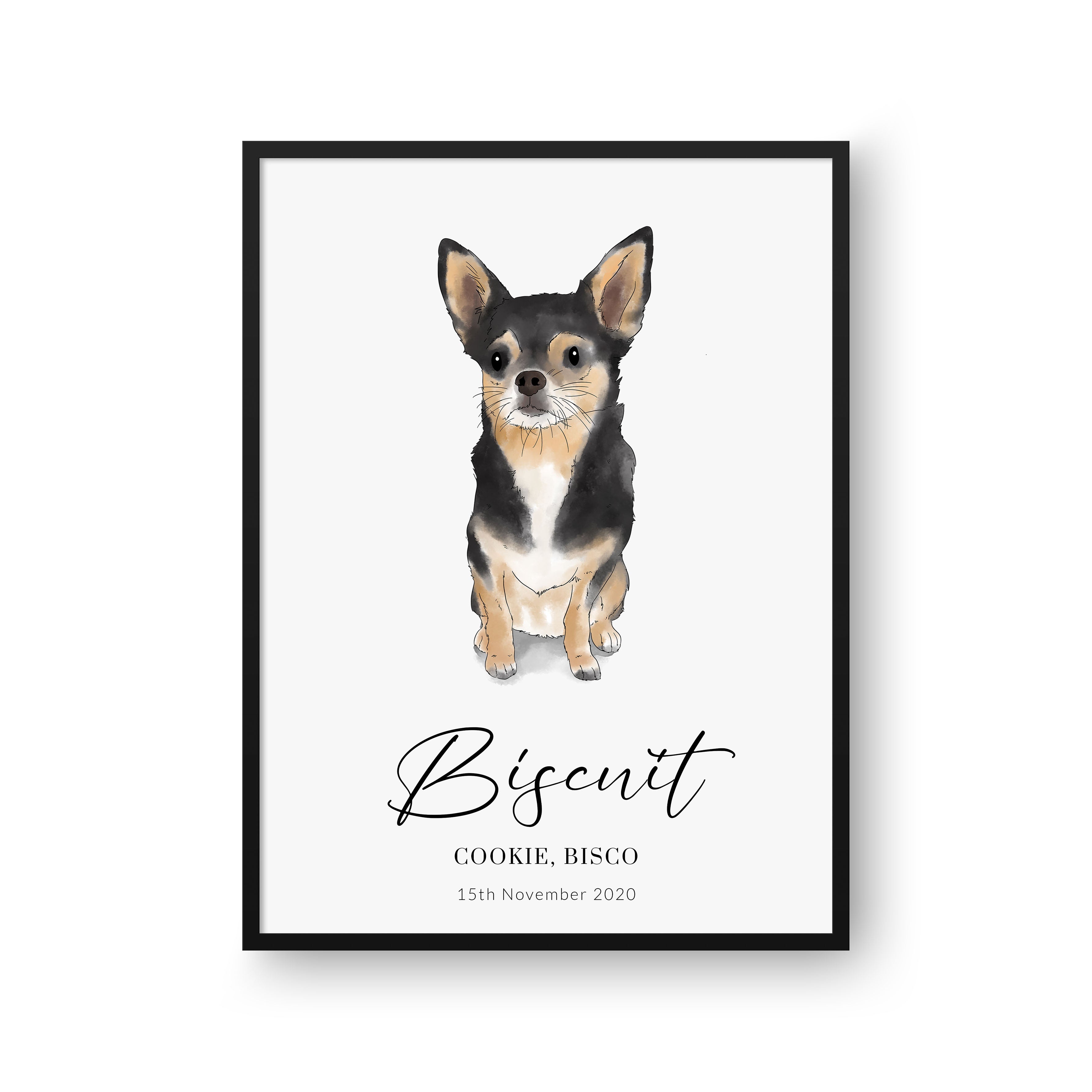 Hand Drawn Pet Portrait - Modern Pet Portrait