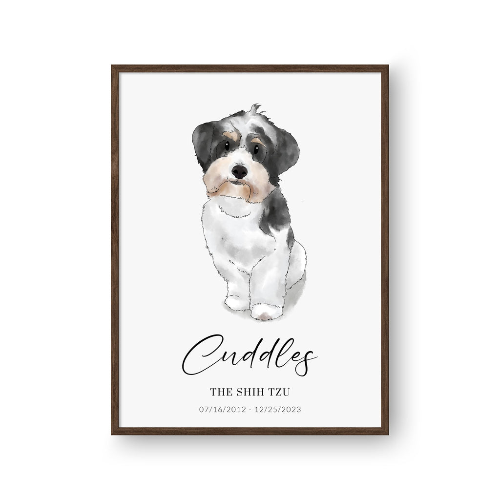 Hand Drawn Pet Portrait - Modern Pet Portrait