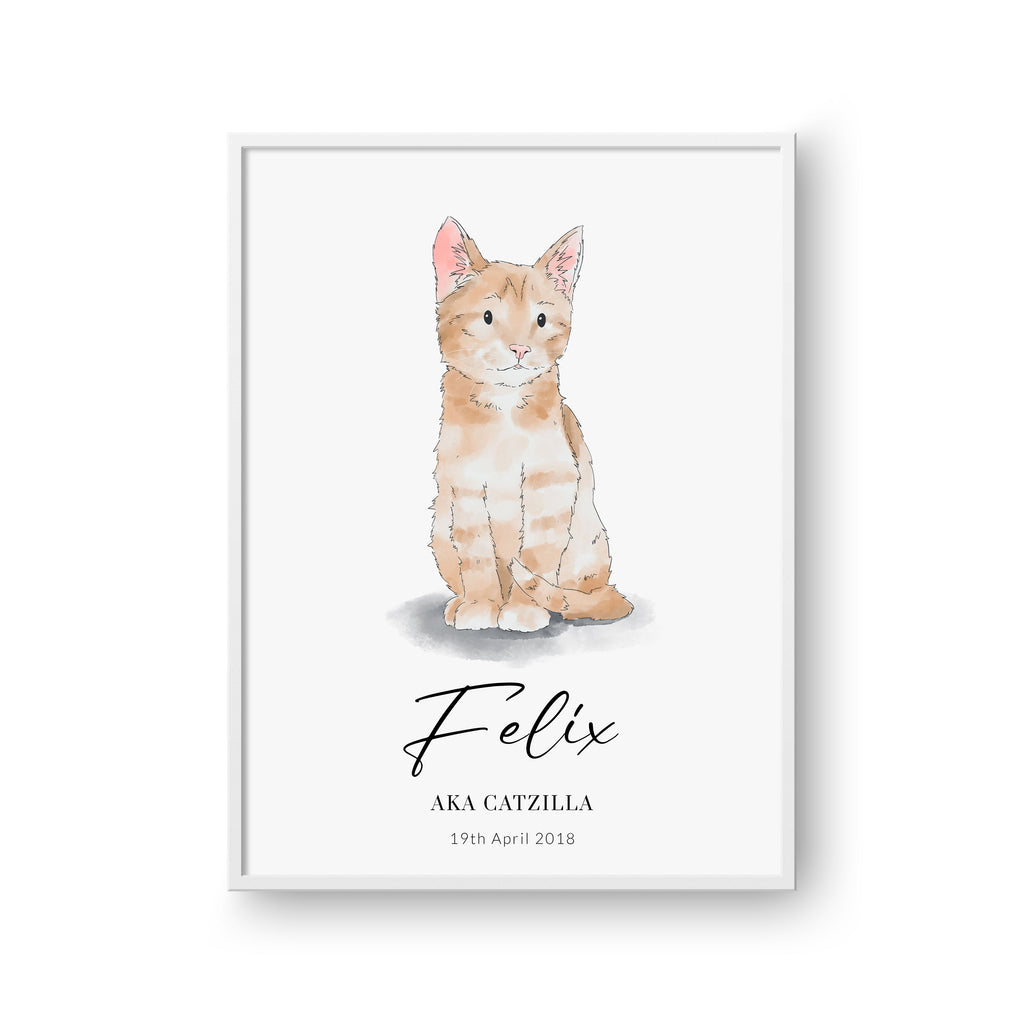 Hand Drawn Pet Portrait - Modern Pet Portrait