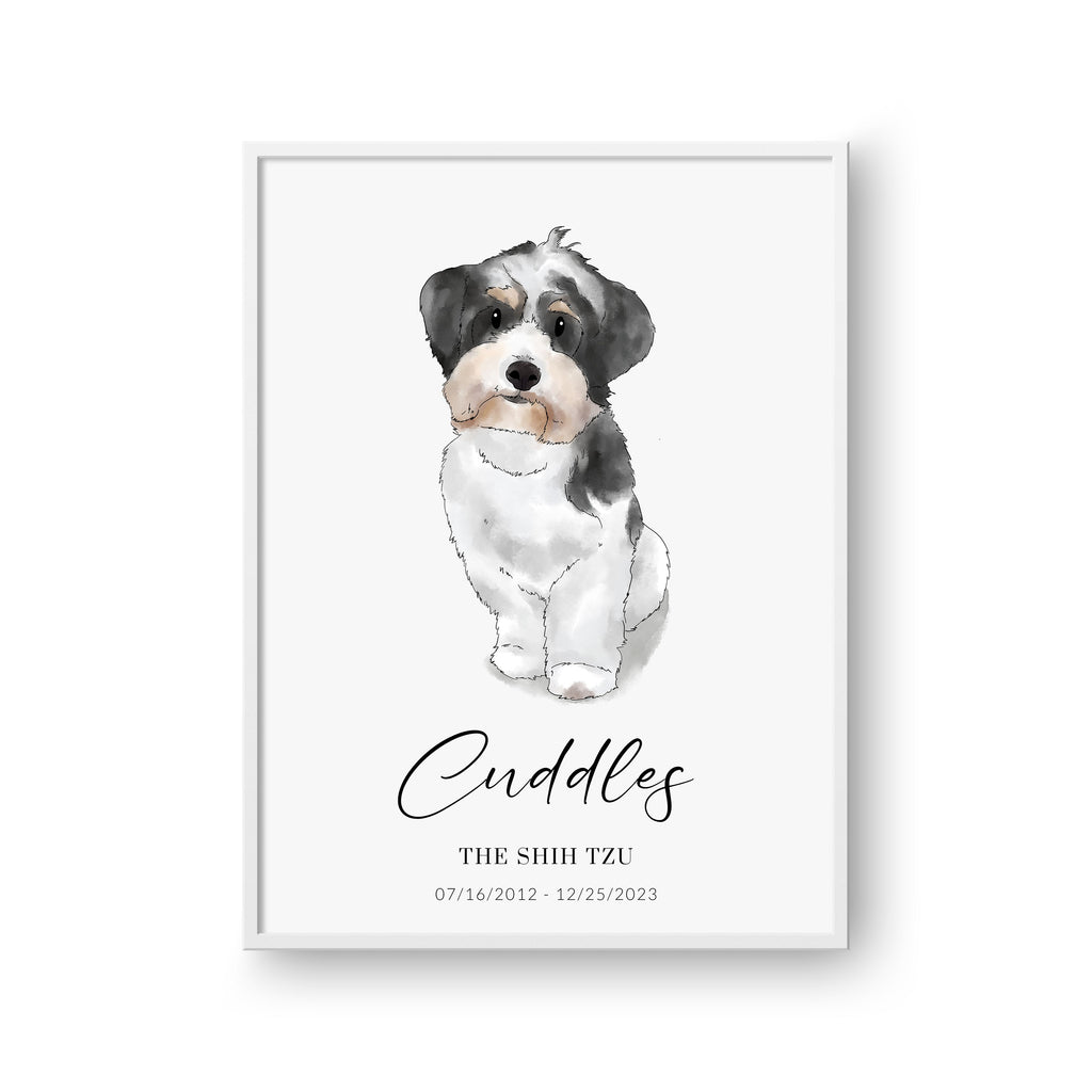 Hand Drawn Pet Portrait - Modern Pet Portrait