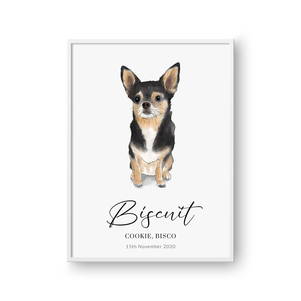 Hand Drawn Pet Portrait - Modern Pet Portrait