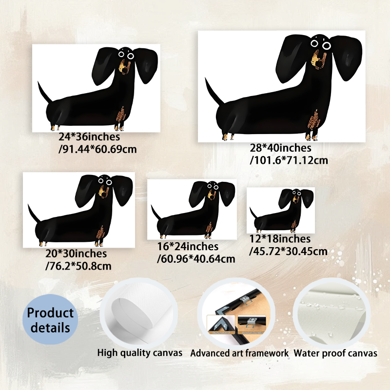 Modern Pet Canvas Framed Art Wall Decor– Perfect for Any Space - H018