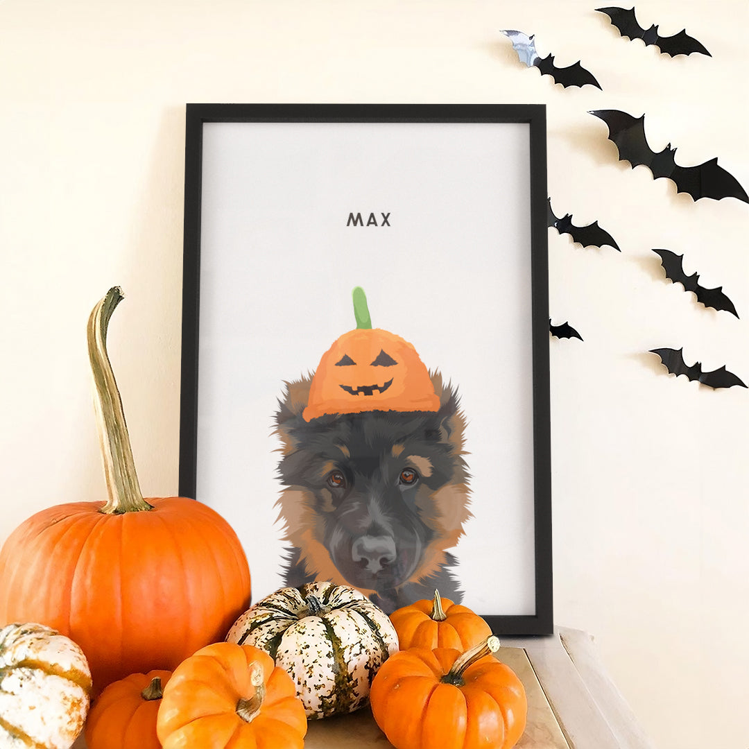 Halloween Pet Portrait - Modern Pet Portrait