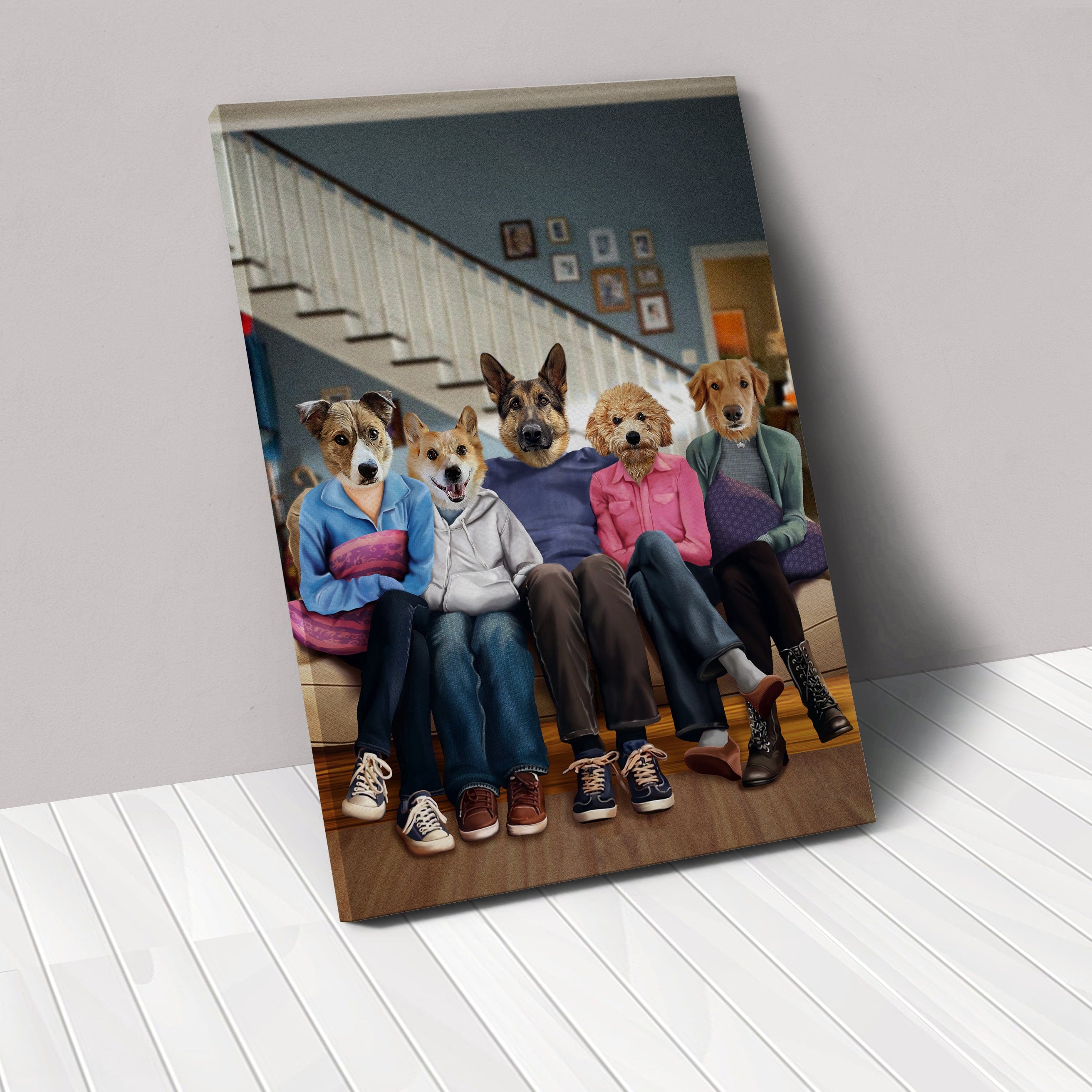 The Happy Family - Custom Pet Canvas