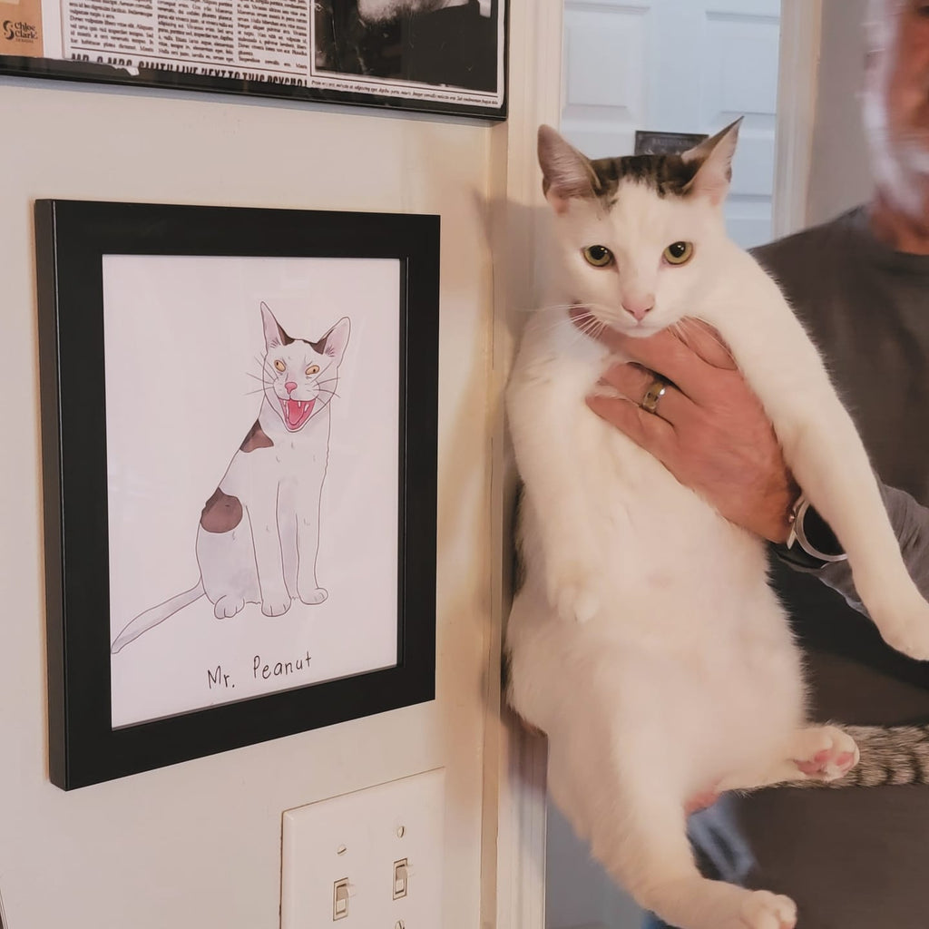 Ugly Pet Portrait - One Pet, Framed Poster